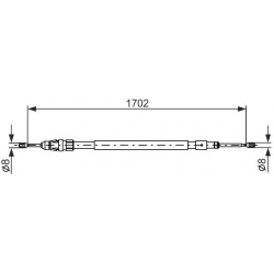 trosas, stovėjimo stabdys
BOSCH 1 987 477 239