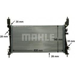 Aušinimo radiatorius
                                MAHLE                                CR 1122 000P, MAHLE, CR1122000P, a