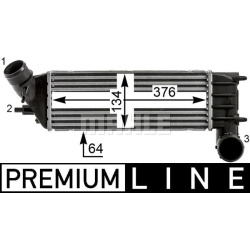 Tarpinis suslėgto oro aušintuvas, kompresorius BEHR *** PREMIUM LINE ***
MAHLE