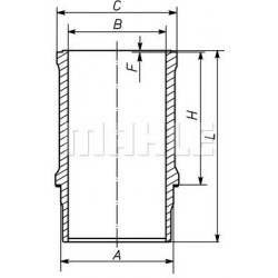 Cilindro įvorė
                                MAHLE                                                039 WN 24 01, MAHLE, 03