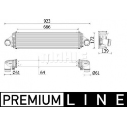 tarpinis suslėgto oro aušintuvas, kompresorius BEHR *** PREMIUM LINE ***
                                MAHLE             