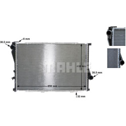 Aušinimo radiatorius
                                MAHLE                                                CR 296 000S, MAHLE