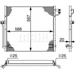 kondensatorius, oro kondicionierius BEHR
                                MAHLE                                               