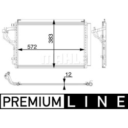 kondensatorius, oro kondicionierius BEHR *** PREMIUM LINE ***
                                MAHLE                          