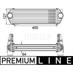 Tarpinis suslėgto oro aušintuvas, kompresorius BEHR *** PREMIUM LINE ***
                                MAHLE             