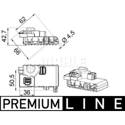 reguliatorius, keleivio pusės ventiliatorius BEHR *** PREMIUM LINE ***
                                MAHLE                