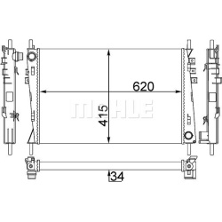 Aušinimo radiatorius
                                MAHLE                                                CR 1348 000S, MAHL