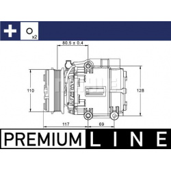 kompresorius, oro kondicionierius BEHR *** PREMIUM LINE ***
                                MAHLE                            
