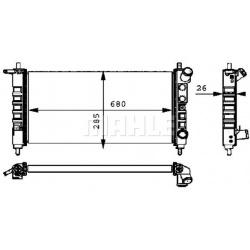 Aušinimo radiatorius
                                MAHLE                                                CR 313 000P, MAHLE