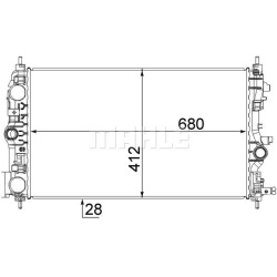 Aušinimo radiatorius
MAHLE CR 1782 000S, MAHL