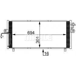 kondensatorius, oro kondicionierius BEHR
                                MAHLE                                               