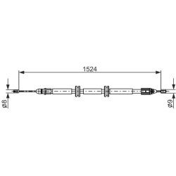 trosas, stovėjimo stabdys
BOSCH 1987482888, B