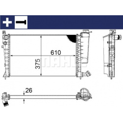 Aušinimo radiatorius
                                MAHLE                                                CR 2206 000S, MAHL