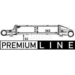 tarpinis suslėgto oro aušintuvas, kompresorius BEHR *** PREMIUM LINE ***
                                MAHLE             