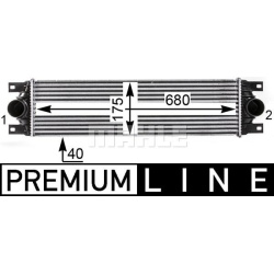tarpinis suslėgto oro aušintuvas, kompresorius BEHR *** PREMIUM LINE ***
                                MAHLE             