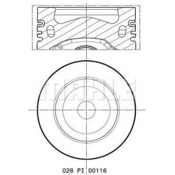 stūmoklis
                                MAHLE                                                028 PI 00116 001, MAHLE, 028P