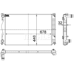Aušinimo radiatorius
                                MAHLE                                                CR 977 000S, MAHLE