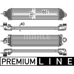 tarpinis suslėgto oro aušintuvas, kompresorius BEHR *** PREMIUM LINE ***
                                MAHLE             