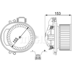 vidaus pūtiklis BEHR
                                MAHLE                                                AB 257 000S, MAHLE