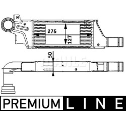 tarpinis suslėgto oro aušintuvas, kompresorius BEHR *** PREMIUM LINE ***
                                MAHLE             