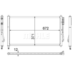kondensatorius, oro kondicionierius BEHR
                                MAHLE                                               