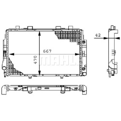 Aušinimo radiatorius
MAHLE CR 247 000S, MAHLE