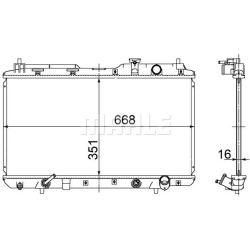 Aušinimo radiatorius
                                MAHLE                                                CR 740 000S, MAHLE
