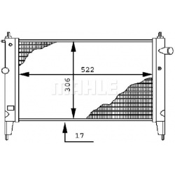 Aušinimo radiatorius
                                MAHLE                                                CR 446 000S, MAHLE