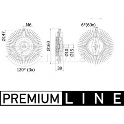 sankaba, radiatoriaus ventiliatorius BEHR *** PREMIUM LINE ***
                                MAHLE                         
