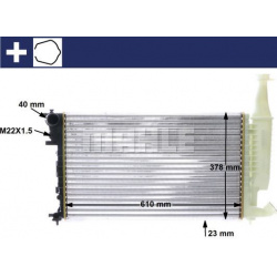 Aušinimo radiatorius
                                MAHLE                                                CR 596 000S, MAHLE