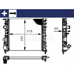 Aušinimo radiatorius
                                MAHLE                                                CR 308 000S, MAHLE