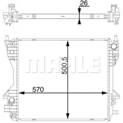 Aušinimo radiatorius
                                MAHLE                                                CR 1363 000S, MAHL