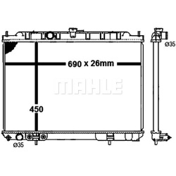 Aušinimo radiatorius
                                MAHLE                                                CR 1877 000S, MAHL