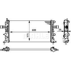 Aušinimo radiatorius
                                MAHLE                                                CR 237 000S, MAHLE