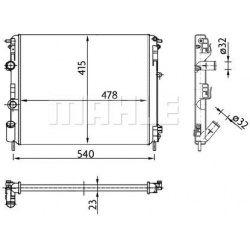 Aušinimo radiatorius
                                MAHLE                                                CR 36 000S, MAHLE,