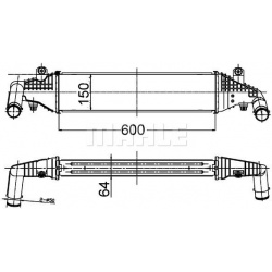 tarpinis suslėgto oro aušintuvas, kompresorius BEHR
                                MAHLE                                  