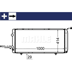 Aušinimo radiatorius
                                MAHLE                                                CR 1430 000S, MAHL