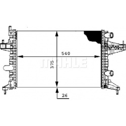 Aušinimo radiatorius
                                MAHLE                                                CR 388 000S, MAHLE