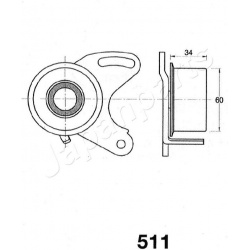 įtempiklis, paskirstymo diržas
                                JAPANPARTS                                BE-511, JAPANPARTS