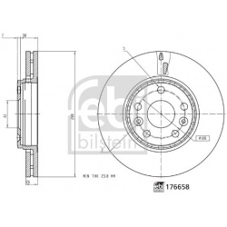stabdžių diskas (1vnt)
                                FEBI BILSTEIN                                176658, FEBI BILSTEIN, 