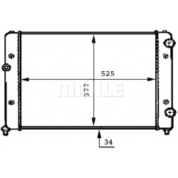 Aušinimo radiatorius
MAHLE CR 507 000S, MAHLE