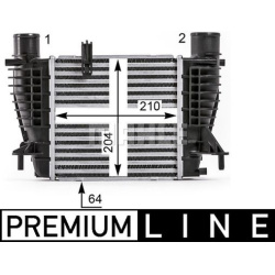 tarpinis suslėgto oro aušintuvas, kompresorius BEHR *** PREMIUM LINE ***
                                MAHLE             