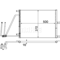 kondensatorius, oro kondicionierius BEHR
                                MAHLE                                               