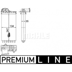 šilumokaitis, salono šildymas BEHR *** PREMIUM LINE ***
                                MAHLE                              