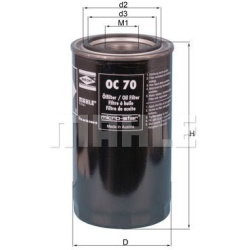 alyvos filtras
                                MAHLE                                                OC70, MAHLE, OC70, auto d