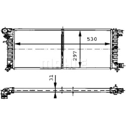Aušinimo radiatorius
                                MAHLE                                                CR 430 000S, MAHLE