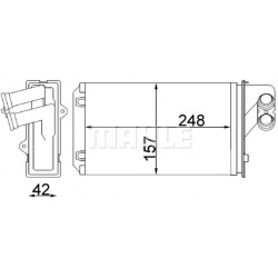šilumokaitis, salono šildymas BEHR
                                MAHLE                                                AH 