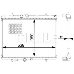 Aušinimo radiatorius
                                MAHLE                                                CR 1598 000S, MAHL