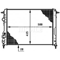 Aušinimo radiatorius
                                MAHLE                                                CR 602 000S, MAHLE