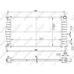 Aušinimo radiatorius
                                NRF                                50131A, NRF, 50131A, auto detalė